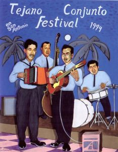 1994 Tejano Conjunto Festival poster by Jacinto Guevara