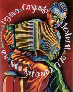 1996 Tejano Conjunto Festival poster by Ben Mata