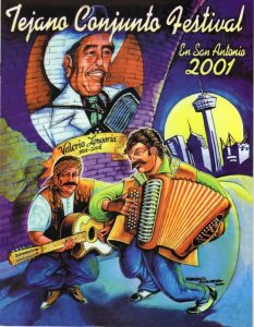 2001 Tejano Conjunto Festival poster by Marcelino F Villanueva Jr