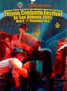 2005 Tejano Conjunto Festival poster by Vincent Valdez