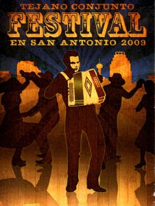 2009 Tejano Conjunto Festival poster by Rigoberto Luna