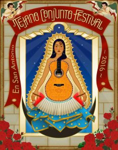 2016 Tejano Conjunto Festival poster by Therese Spina