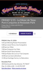 TCF Calendar Friday May 15, 2026