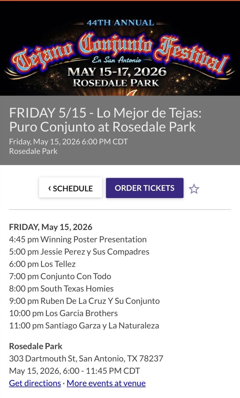 TCF Calendar Friday May 15, 2026
